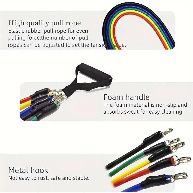 Bandas Elásticas de Resistencia – Set Completo para Entrenamiento