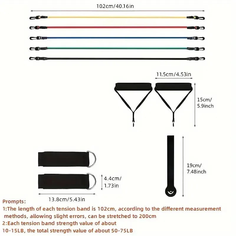 Bandas Elásticas de Resistencia – Set Completo para Entrenamiento