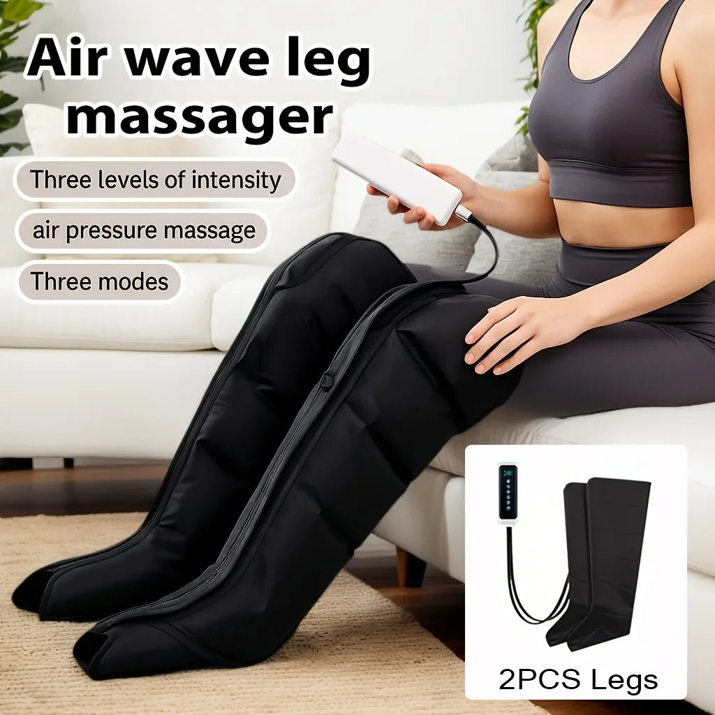 Botas de masaje Masajeador de ondas de aire Masajeador con bolsa de aire inteligente para piernas y pies para promover la circulación sanguínea