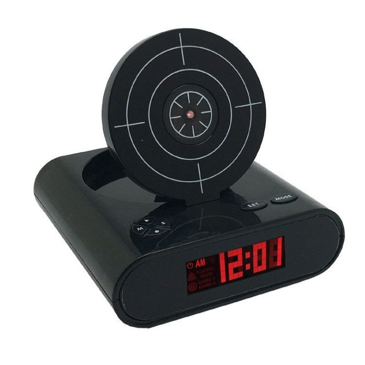 Reloj de escritorio electrónico, reloj despertador digital con forma de pistola.