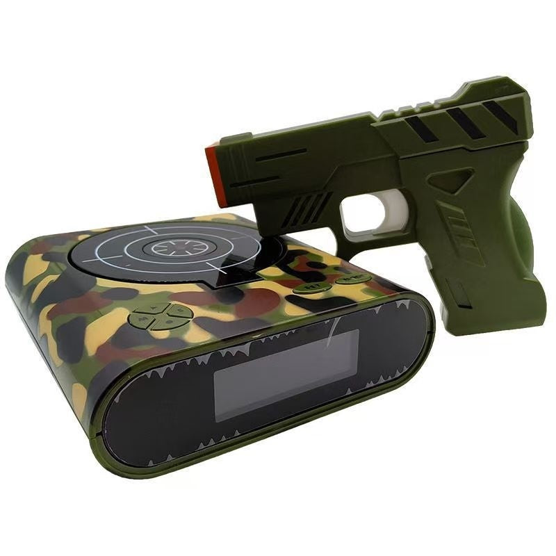 Reloj de escritorio electrónico, reloj despertador digital con forma de pistola.